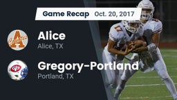 Recap: Alice  vs. Gregory-Portland  2017