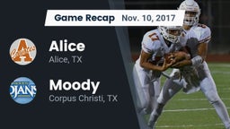 Recap: Alice  vs. Moody  2017