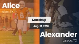 Matchup: Alice  vs. Alexander  2018