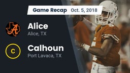 Recap: Alice  vs. Calhoun  2018