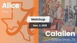 Matchup: Alice  vs. Calallen  2018