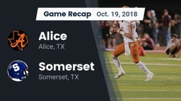 Recap: Alice  vs. Somerset  2018