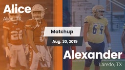 Matchup: Alice  vs. Alexander  2019