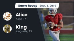 Recap: Alice  vs. King  2019