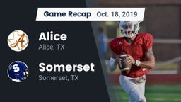 Recap: Alice  vs. Somerset  2019