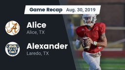 Recap: Alice  vs. Alexander  2019