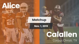 Matchup: Alice  vs. Calallen  2019