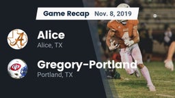 Recap: Alice  vs. Gregory-Portland  2019