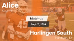 Matchup: Alice  vs. Harlingen South  2020