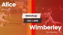 Matchup: Alice  vs. Wimberley  2020