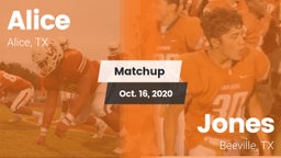 Matchup: Alice  vs. Jones  2020