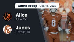 Recap: Alice  vs. Jones  2020