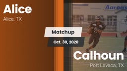 Matchup: Alice  vs. Calhoun  2020