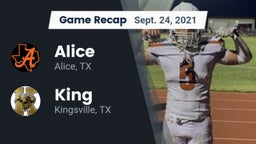 Recap: Alice  vs. King  2021