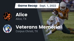 Recap: Alice  vs. Veterans Memorial  2022