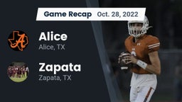 Recap: Alice  vs. Zapata  2022