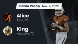 Recap: Alice  vs. King  2022