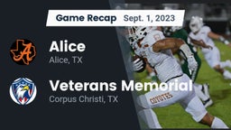 Recap: Alice  vs. Veterans Memorial  2023