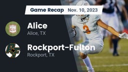 Recap: Alice  vs. Rockport-Fulton  2023