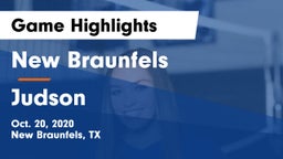 New Braunfels  vs Judson  Game Highlights - Oct. 20, 2020