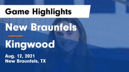 New Braunfels  vs Kingwood  Game Highlights - Aug. 12, 2021