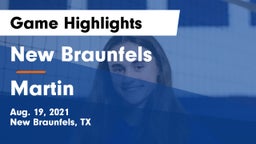 New Braunfels  vs Martin  Game Highlights - Aug. 19, 2021