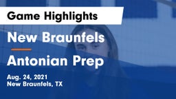 New Braunfels  vs Antonian Prep  Game Highlights - Aug. 24, 2021