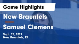 New Braunfels  vs Samuel Clemens  Game Highlights - Sept. 28, 2021