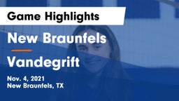 New Braunfels  vs Vandegrift  Game Highlights - Nov. 4, 2021