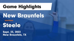 New Braunfels  vs Steele  Game Highlights - Sept. 23, 2022