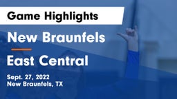 New Braunfels  vs East Central  Game Highlights - Sept. 27, 2022
