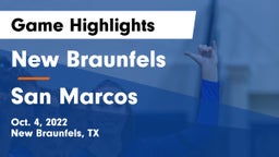 New Braunfels  vs San Marcos  Game Highlights - Oct. 4, 2022