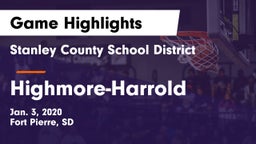 Stanley County School District vs Highmore-Harrold  Game Highlights - Jan. 3, 2020
