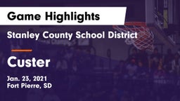 Stanley County School District vs Custer  Game Highlights - Jan. 23, 2021