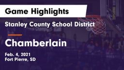 Stanley County School District vs Chamberlain  Game Highlights - Feb. 4, 2021