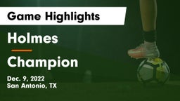 Holmes  vs Champion  Game Highlights - Dec. 9, 2022