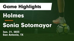 Holmes  vs Sonia Sotomayor  Game Highlights - Jan. 21, 2023