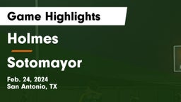 Holmes  vs Sotomayor  Game Highlights - Feb. 24, 2024