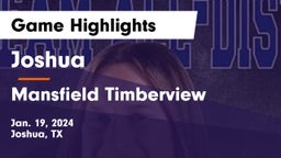 Joshua  vs Mansfield Timberview  Game Highlights - Jan. 19, 2024