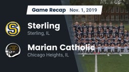 Recap: Sterling  vs. Marian Catholic  2019