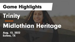 Trinity  vs Midlothian Heritage  Game Highlights - Aug. 13, 2022