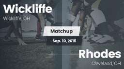 Matchup: Wickliffe High vs. Rhodes  2016