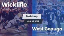 Matchup: Wickliffe High vs. West Geauga  2017