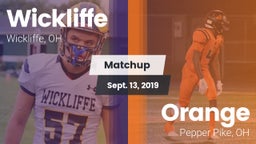 Matchup: Wickliffe High vs. Orange  2019