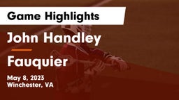 John Handley  vs Fauquier  Game Highlights - May 8, 2023