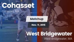 Matchup: Cohasset  vs. West Bridgewater  2016