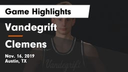 Vandegrift  vs Clemens  Game Highlights - Nov. 16, 2019