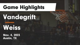 Vandegrift  vs Weiss  Game Highlights - Nov. 4, 2023
