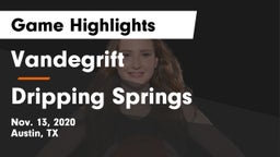 Vandegrift  vs Dripping Springs  Game Highlights - Nov. 13, 2020