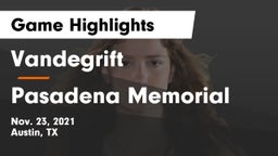 Vandegrift  vs Pasadena Memorial  Game Highlights - Nov. 23, 2021